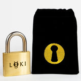 The Loki by Boaz Feldman beside its fabric bag, ready to wrap as a gift for anyone who loves a serious challenge.