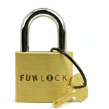 The FunLock beginner mechanical puzzle lock. A lighthearted, tactile introduction to physical problem-solving that is great for kids, families, and beginners.